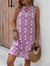 Women's Vacation Style Irregular Floral Printed Sleeveless Dress: Your Perfect Summer Getaway Outfit!