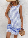 Chic and Stylish: Boho Pattern Printed Sleeveless Straight Fit Dress