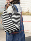 Versatile Striped Crochet Tote Bag: Perfect for Everyday Life!