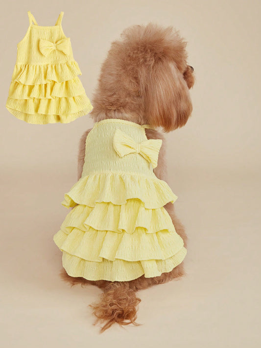 Add a touch of royalty to your furry friends' wardrobe with our Candy Colors Princess Dress. Made for small dogs and cats, this dress features vibrant colors and a cute design that will make them stand out. Give them the royal treatment and make every day feel like a royal celebration.