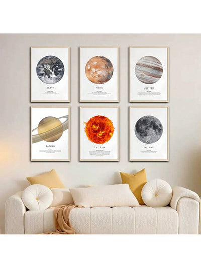 Vintage Planets and Universe Posters Set: Astronomy Artwork for Every Room