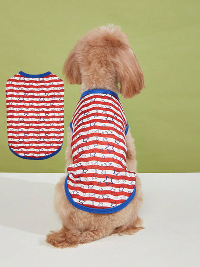 American Independence Day Star & Stripe Pet Vest: Celebrate in Style!