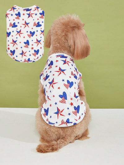 American Independence Day Star & Stripe Pet Vest: Celebrate in Style!