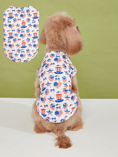 American Independence Day Star & Stripe Pet Vest: Celebrate in Style!