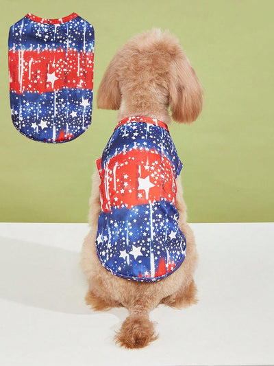 American Independence Day Star & Stripe Pet Vest: Celebrate in Style!