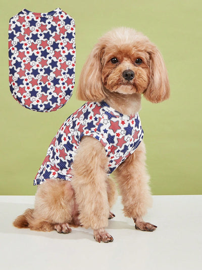 American Independence Day Star & Stripe Pet Vest: Celebrate in Style!