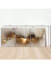 Gorgeous Golden Cloud Canvas Wall Art Set - 3pcs Modern Abstract Paintings for Home or Office Décor