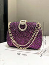 Royal Radiance: Purple Rhinestone Evening Clutch for Elegant Events