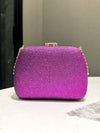 Royal Radiance: Purple Rhinestone Evening Clutch for Elegant Events