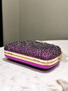 Royal Radiance: Purple Rhinestone Evening Clutch for Elegant Events