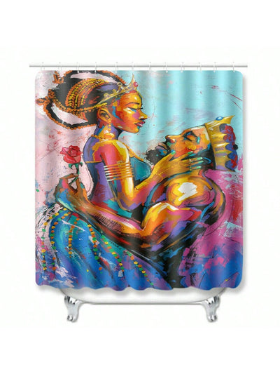 Royalty in Your Bathroom: African King and Queen Shower Curtain and Bath Mat Set