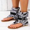 Stylish Summer Roman Sandals: Women's Fashionable Gladiator Sandals with Buckle Detail