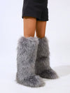 Cozy Chic: Women's Winter Faux Fur Lined Thigh High Snow Boots for Y2K Style