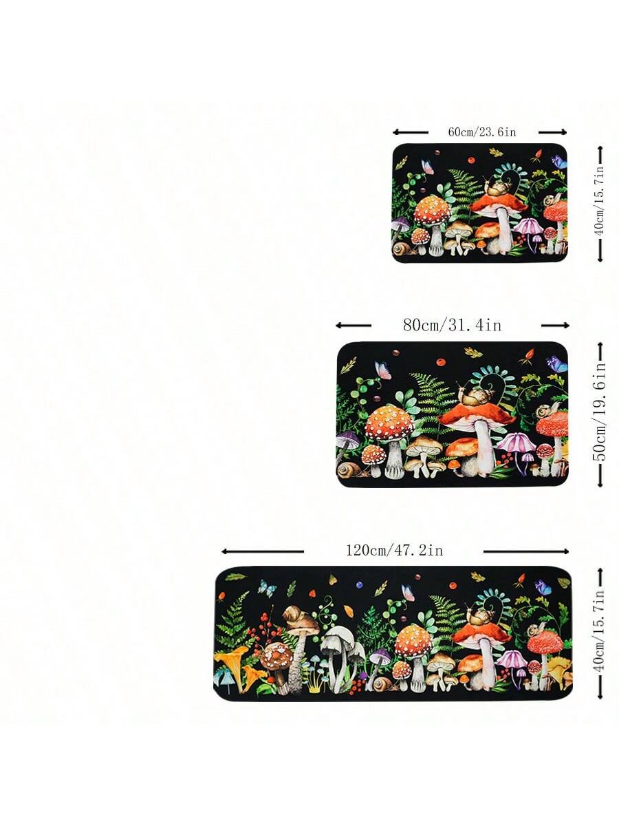 Add a touch of whimsy to your home with Mushroom Magic. These non-slip floor mats feature a snake eye printed round carpet that adds a fun element to any room. Keep your floors safe while adding a unique and decorative touch to your home. Made to fit any room in your house.