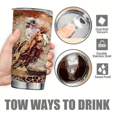 Rodeo Horse Tumbler: The Perfect Insulated Travel Mug for Horse Lovers