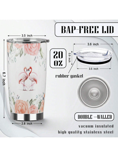 20oz Fashionable Stainless Steel Tumbler with Lid - Perfect Gift for Loved Ones