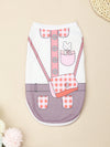 Adorable Polyester Cartoon Printed Pet Vest for Teddy and Bichon