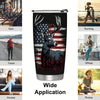 USA Flag Hunting Stainless Steel Tumbler: Perfect Father's Day Gift for Dad