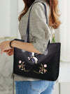 Chic and Spacious Solid Color Embroidery Handbag - Perfect for Everyday Use!