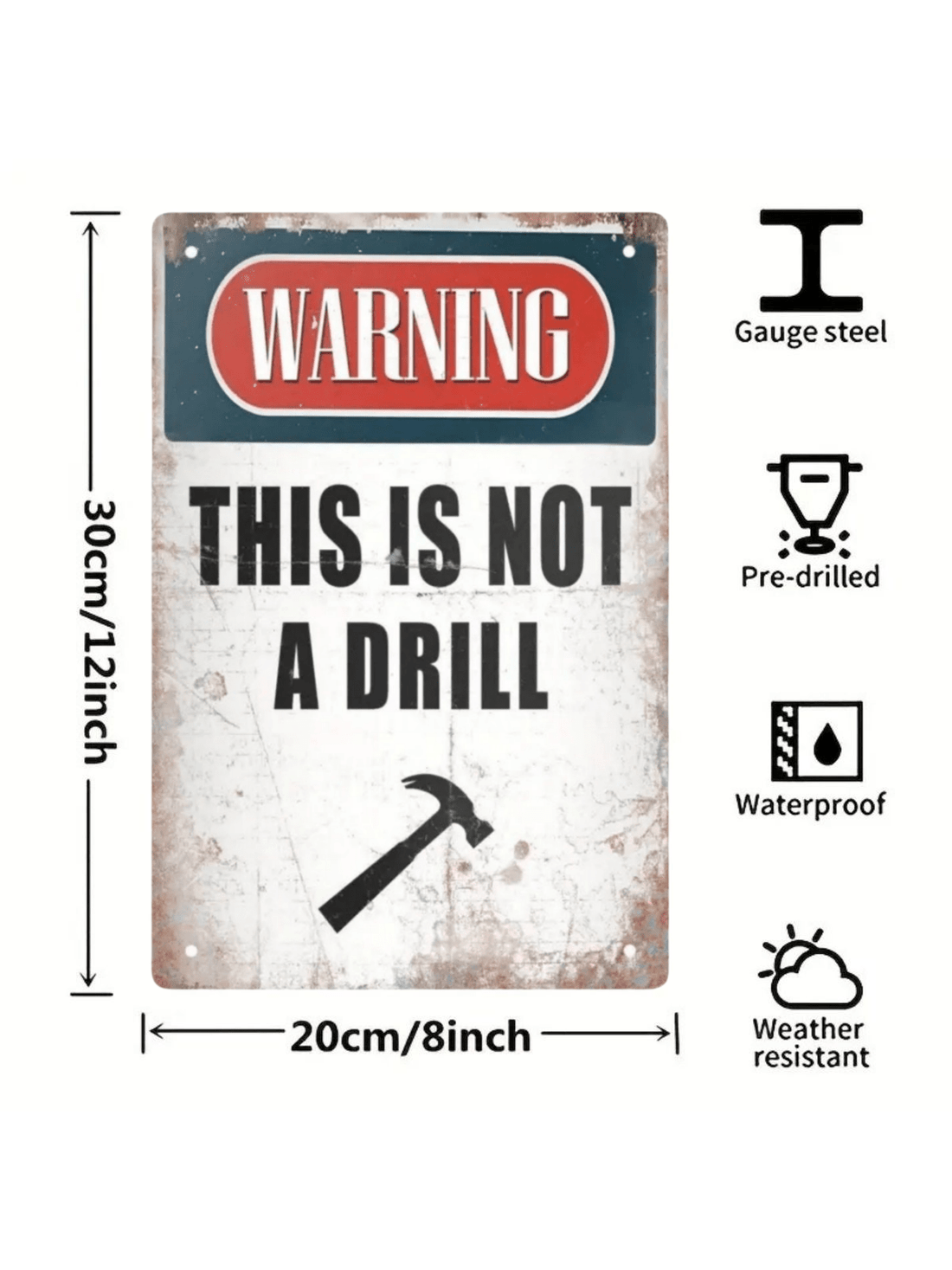 Expertly crafted, this vintage tin sign features the message "Yes I Have OCD - Old, Cranky, Dangerous" to add a touch of humor to your home decor. With its aged look, it will bring a unique charm to any space. Made of durable metal, it's built to last.