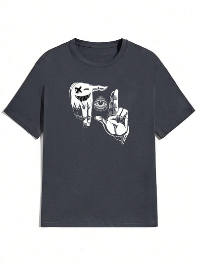 Eye Gesture Men's Printed T-Shirt - Express Yourself in Style