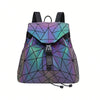 Luminous Aura: Geometric Holographic Backpack Shoulder Bag