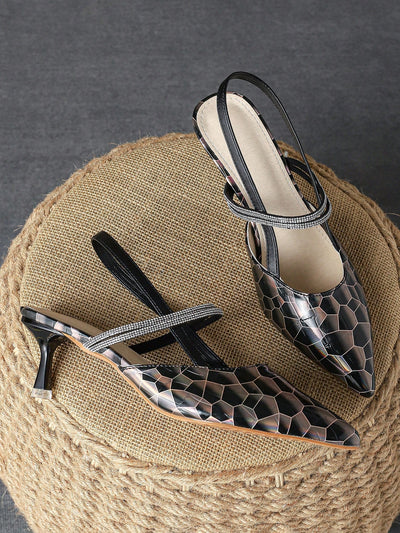 Sleek and Stylish: Black Stiletto Heels - Perfect for Autumn Travel