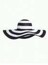 Stay Stylish and Protected with Our Black and White Striped Foldable Sun Hat