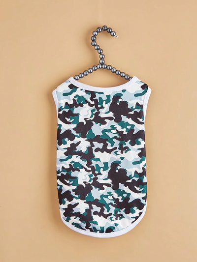 Camo Comfort: Summer Breathable Vest for Teddy and Bichon