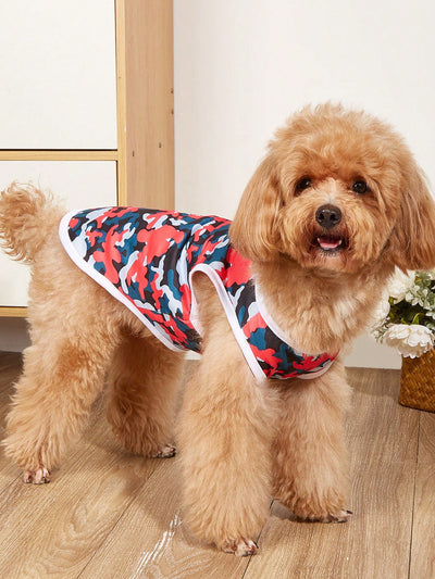 Camo Comfort: Summer Breathable Vest for Teddy and Bichon