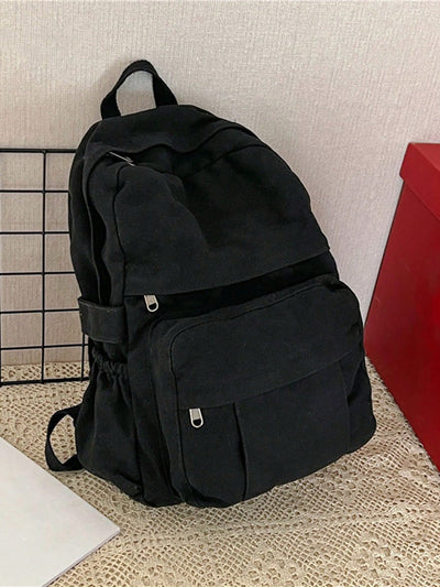 Chic and Functional: Women's Canvas Backpack with Double Shoulder Straps