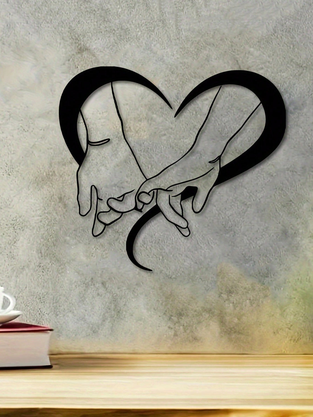 Elevate your bedroom decor with Love in Metal - a set of minimalist wall art designed for lovers. Crafted with sleek metal, this set adds a touch of modern elegance to any room. Share the love and bring a sense of unity to your space.