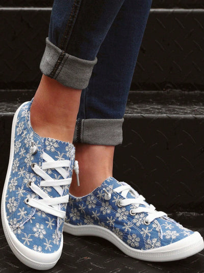 Snowflake Chic: Fashionable White Sneakers for Students and Running