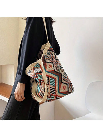 This Bohemian Chic: Argyle Pattern Crochet Shoulder Bag is perfect for daily use. The unique argyle pattern adds a touch of bohemian style to any outfit. Handmade with superior crochet craftsmanship, it's durable and functional. Stay chic and organized with this versatile shoulder bag.