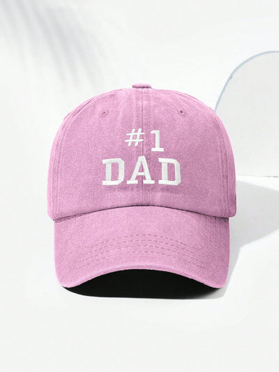 Vintage Baseball Cap: 1 Dad Letter Embroidery - Adjustable, Fashionable, and Suitable for Outdoor and Daily Wear