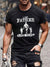 Cool and Casual: Men's Short Sleeve T-Shirt with Cartoon Character and Letter Print