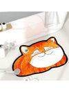 Adorable Cartoon Sleeping Cat Shaped Bathtub Mat - Quick Drying Bathroom Floor Rug with Anti-Slip Rubber Backing