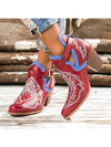 Punk Chic: Embroidered Western Ankle Boots for Trendsetting Women