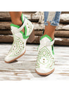 Punk Chic: Embroidered Western Ankle Boots for Trendsetting Women