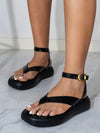 Chic & Stylish Leopard Print Wedge Sandals: Ankle Strap & Clip Toe