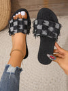 2024 Summer Chic Open Toe Slippers: Stylish Large Size Round Toe Sandals for Outdoor Wear