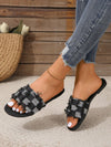 2024 Summer Chic Open Toe Slippers: Stylish Large Size Round Toe Sandals for Outdoor Wear