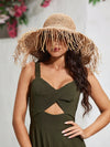 Stay Shady in Style: Women's Wide Brim Straw Hat with Tassels for Vacation, Picnic, and Beach Days