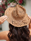 Vacation Ready: Women's Western Style Straw Cowboy Hat for Picnics and Beach Days