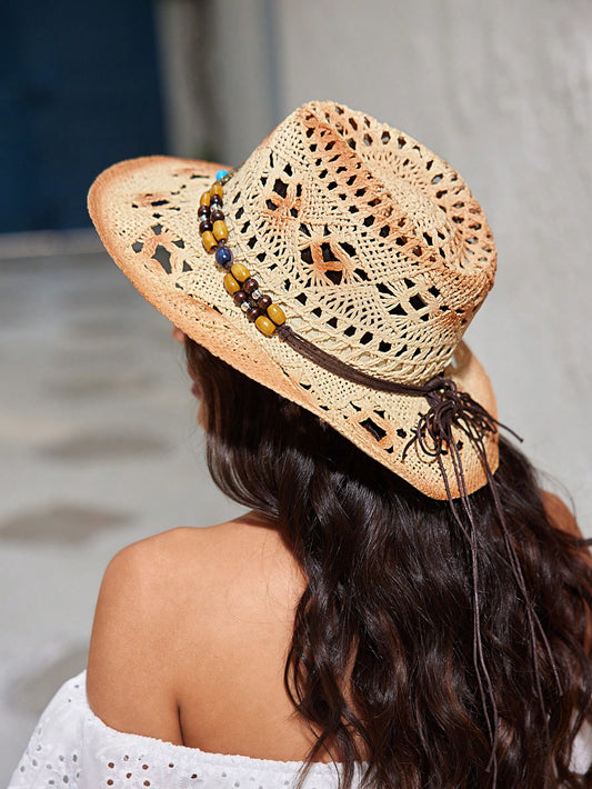 Stay Stylish on Vacation with the Women's Western Cowboy Straw Hat