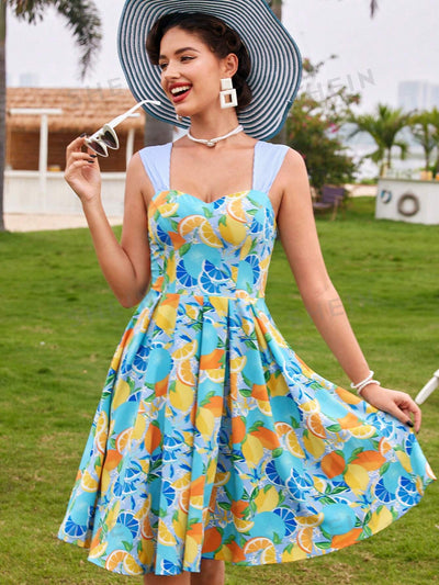 Sweetheart of the Summer: Vintage Fruit Print Dress for Spring & Easter