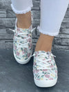 Pink Rose Printed Slip-On Sneakers: Stylish and Comfy Shoes for Every Season