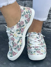 Pink Rose Printed Slip-On Sneakers: Stylish and Comfy Shoes for Every Season