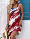 Show Your Patriotic Spirit With Our USA Flag Strapless Dress