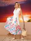 Floral Fantasia: Chic Sleeveless Shirt Dress for Your Vacay Style